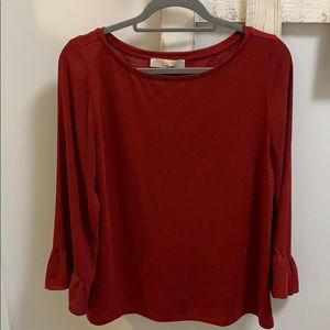 Loft Mixed Media Blouse